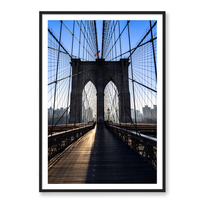 Framed photograph of the Brooklyn Bridge