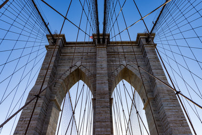 Close up of the Brooklyn bridge