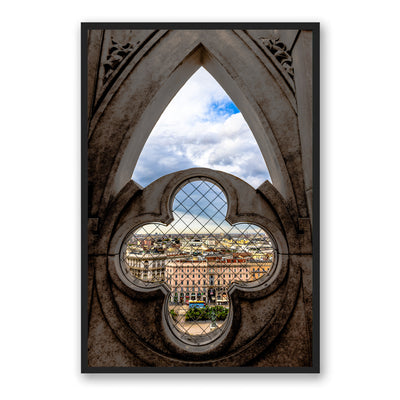 Framed photo of architecture and view point