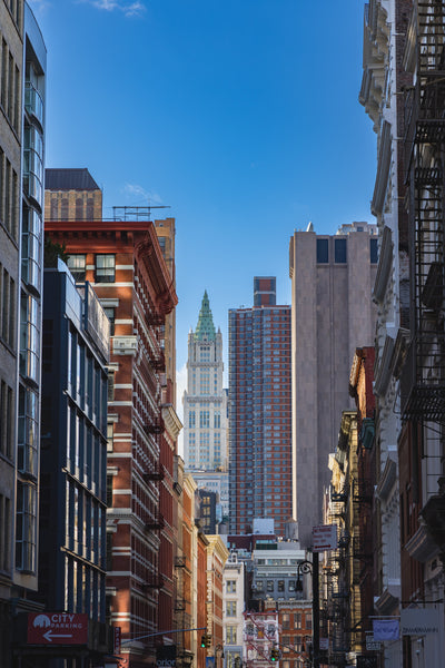 Buildings lining the street in SOHO New York